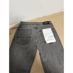 Karl Lagerfeld Paris Jeans women 30 Gray KL65 Slim Straight Medium Wash Denim